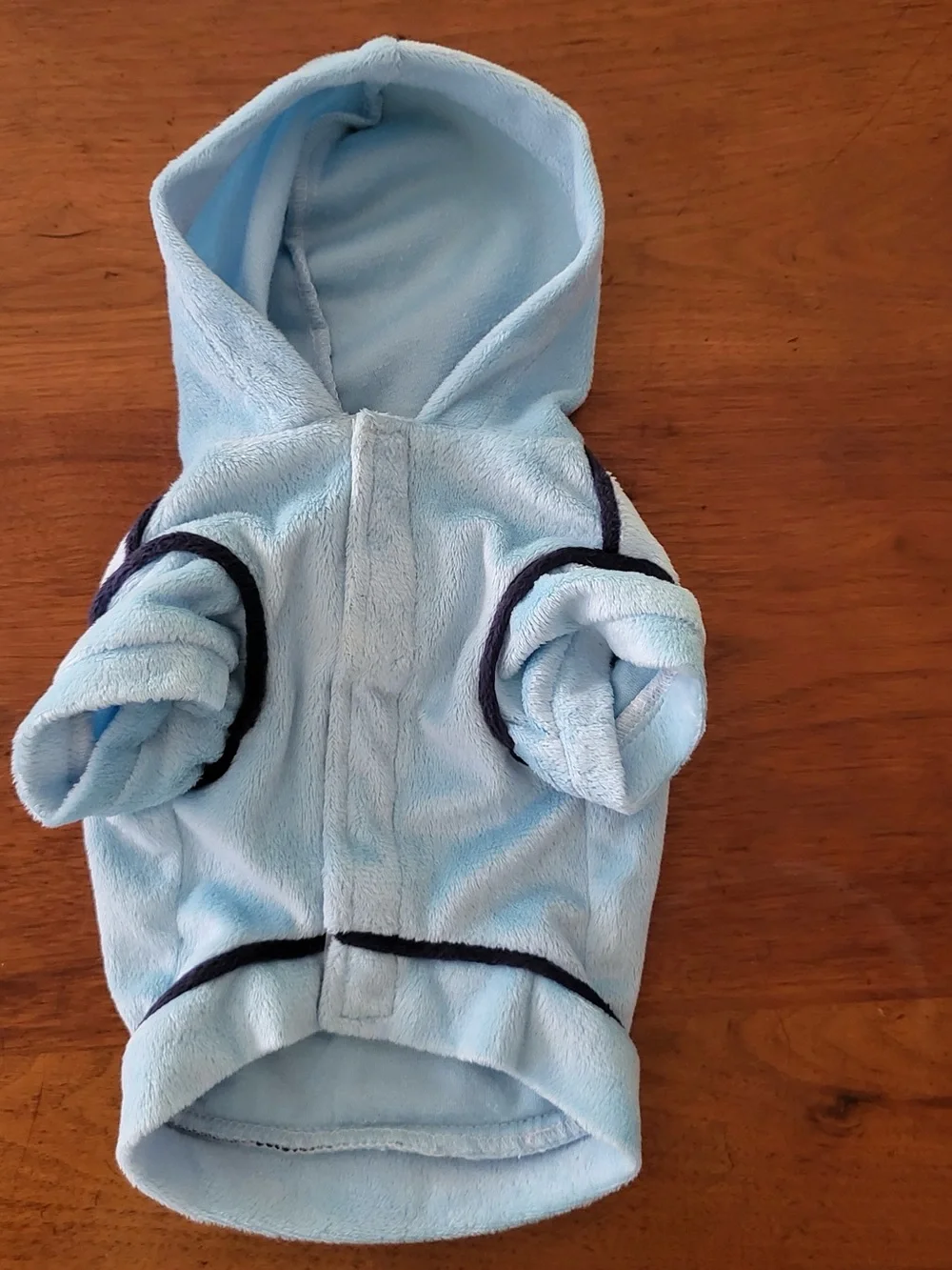Zack & Zoey Blue Plush Dog Hoodie XS Scottie Embroidered Pet Sweater